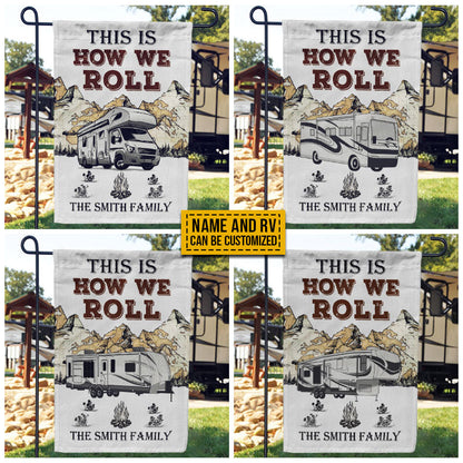 Personalized Camping Map How We Roll Customized Flag