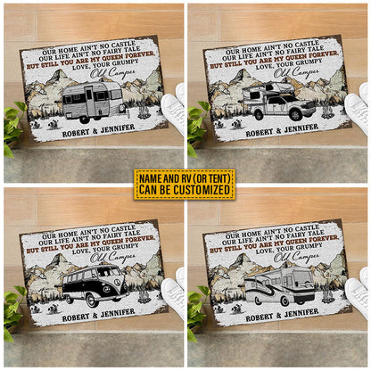 Personalized Camping Map My Queen Customized Doormat