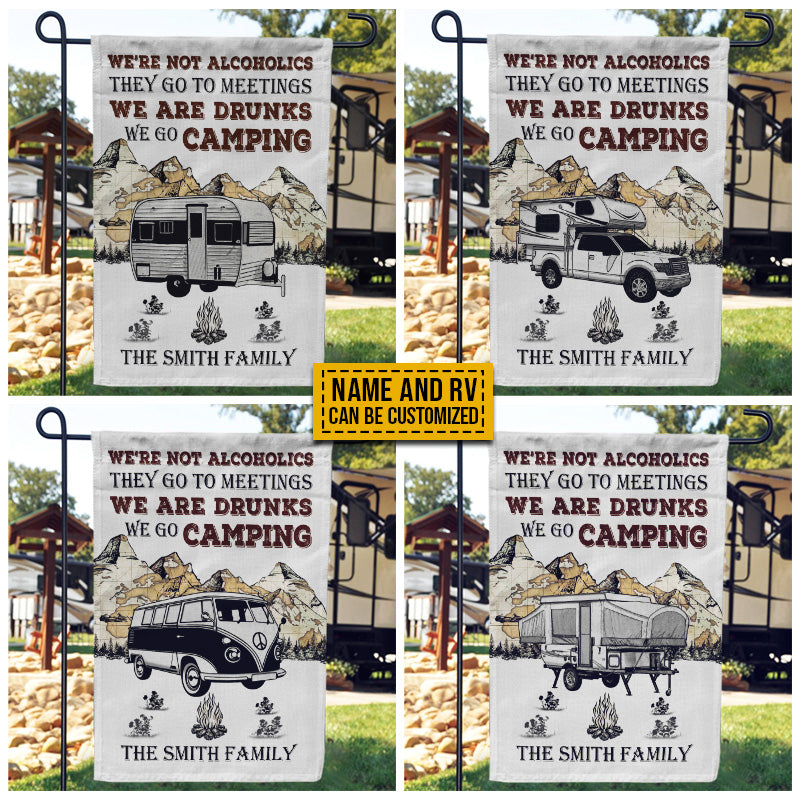 Personalized Camping Map Not Alcoholics Customized Flag