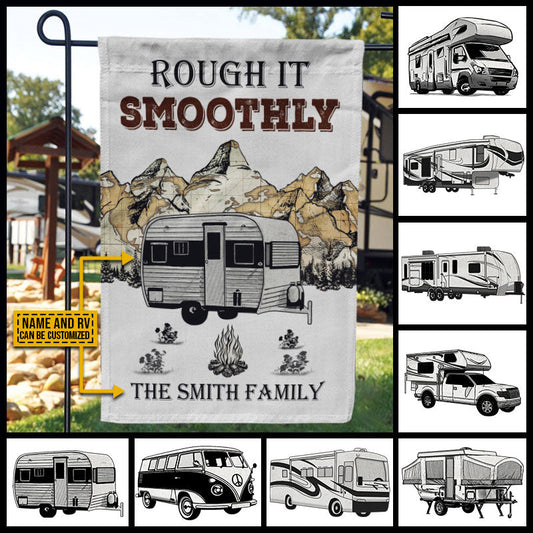 Personalized Camping Map Rough It Customized Flag