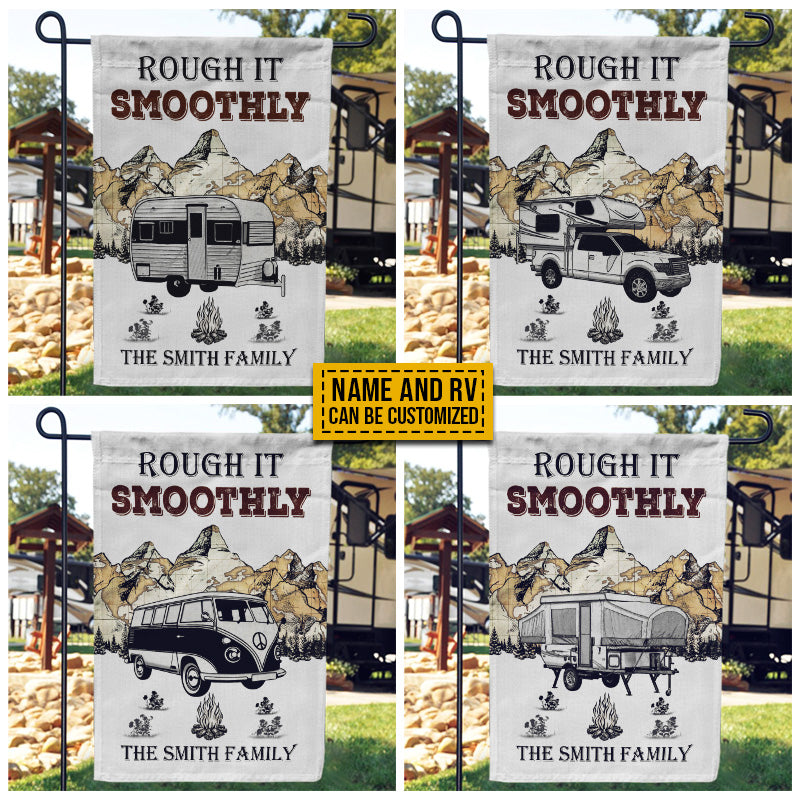 Personalized Camping Map Rough It Customized Flag