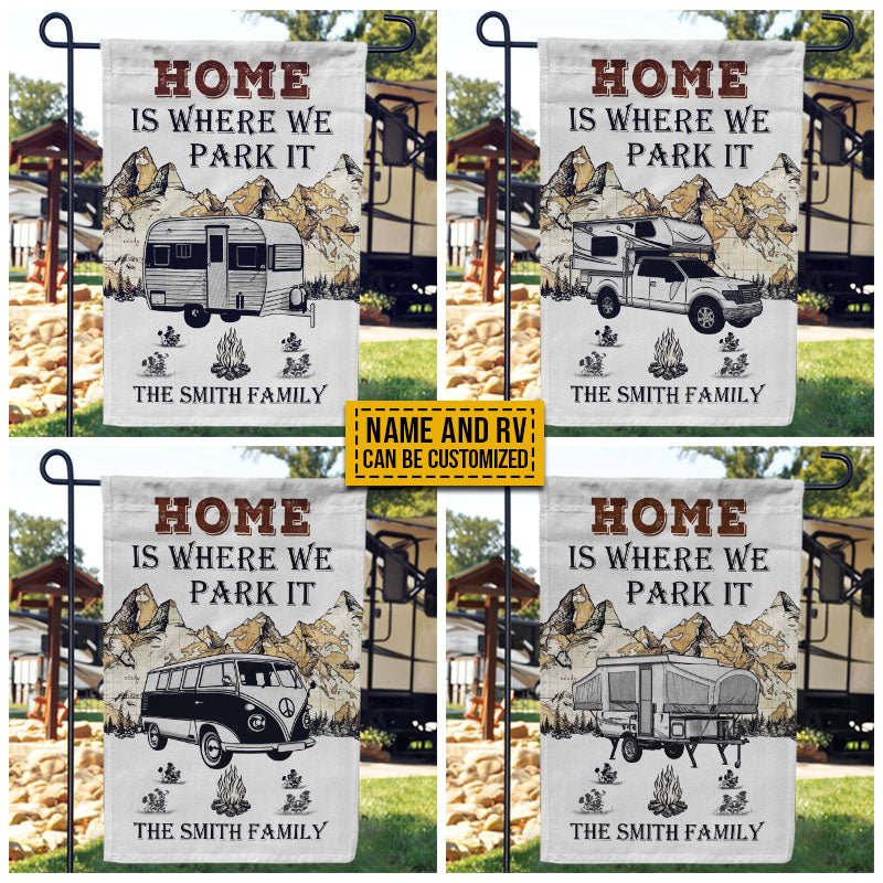Personalized Camping Map We Park It Customized Flag