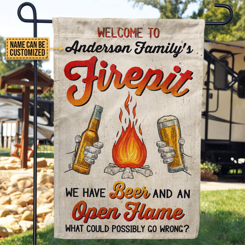 Personalized Camping We Have Beer Customized Flag