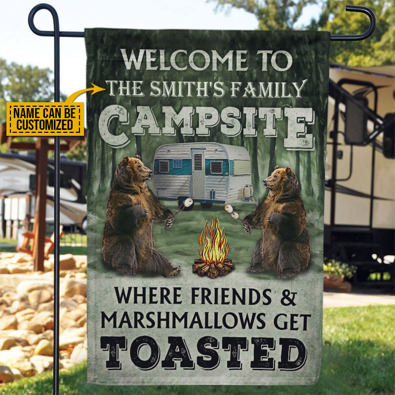 Personalized Camping Welcome To Campfire Customized Flag