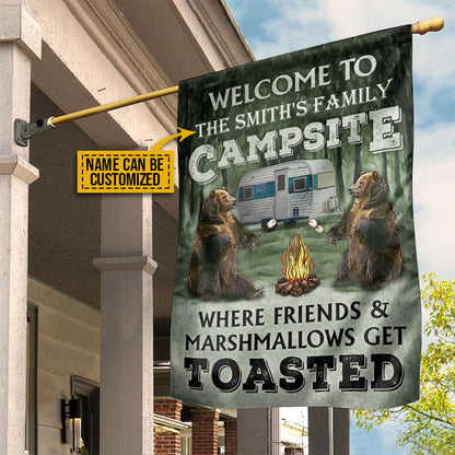 Personalized Camping Welcome To Campfire Customized Flag