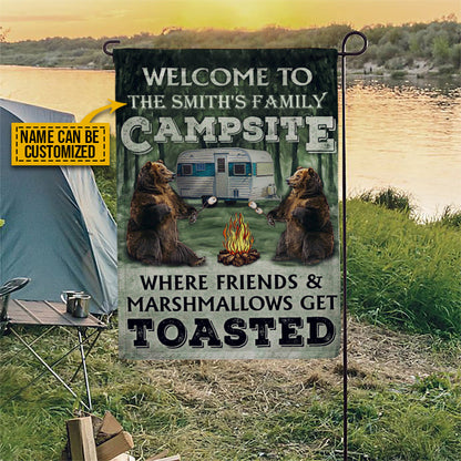 Personalized Camping Welcome To Campfire Customized Flag