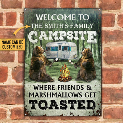 Personalized Camping Welcome To Campfire Customized Classic Metal Signs