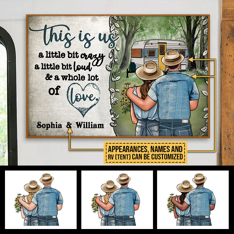 Personalized Camping Young Couple This Is Us Custom Poster