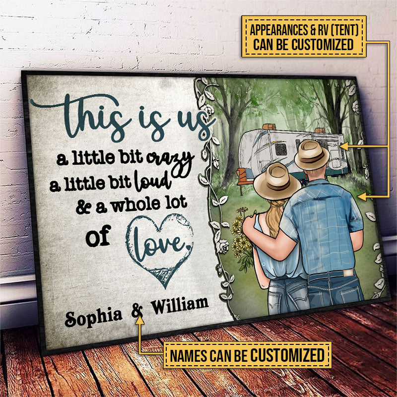 Personalized Camping Young Couple This Is Us Custom Poster