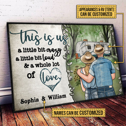 Personalized Camping Young Couple This Is Us Custom Poster