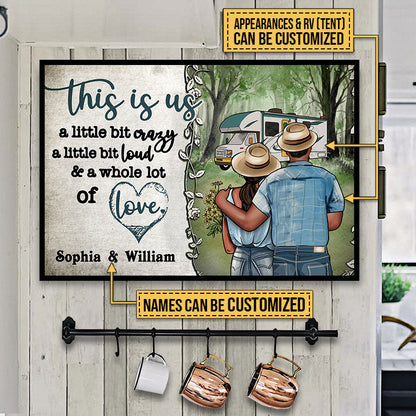 Personalized Camping Young Couple This Is Us Custom Poster