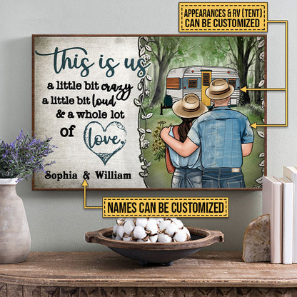 Personalized Camping Young Couple This Is Us Custom Poster