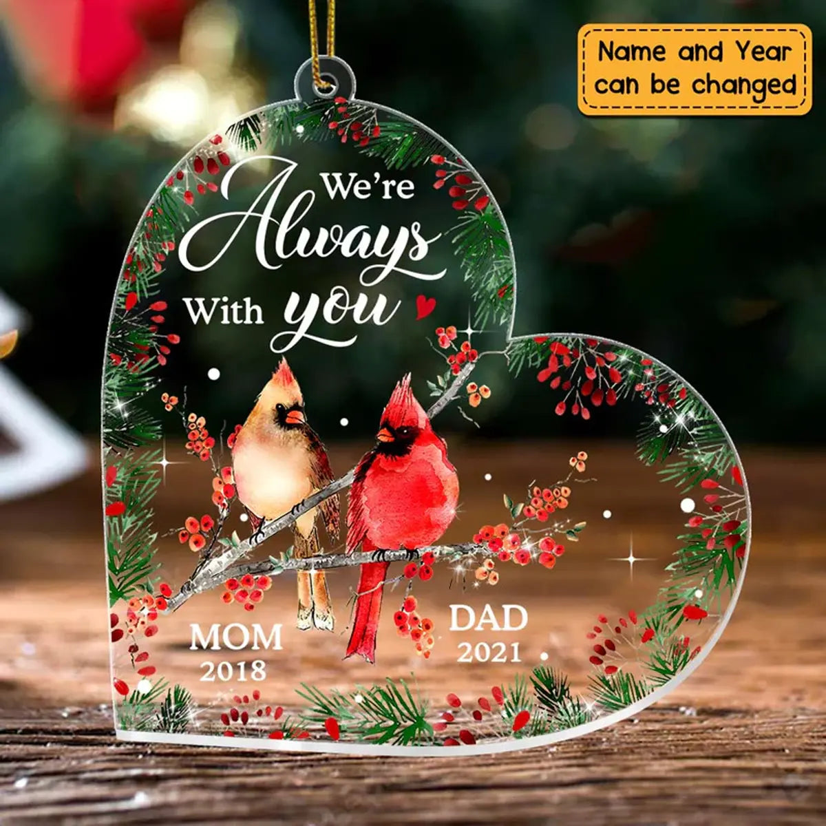 Personalized Cardinal Memo Ornament Ornament The Next Custom Gift