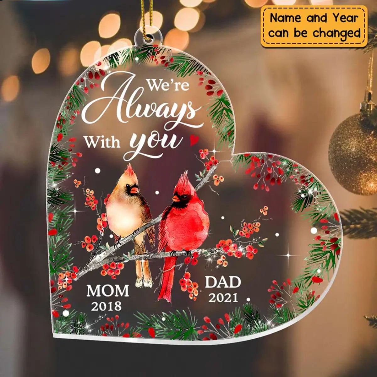 Personalized Cardinal Memo Ornament Ornament The Next Custom Gift