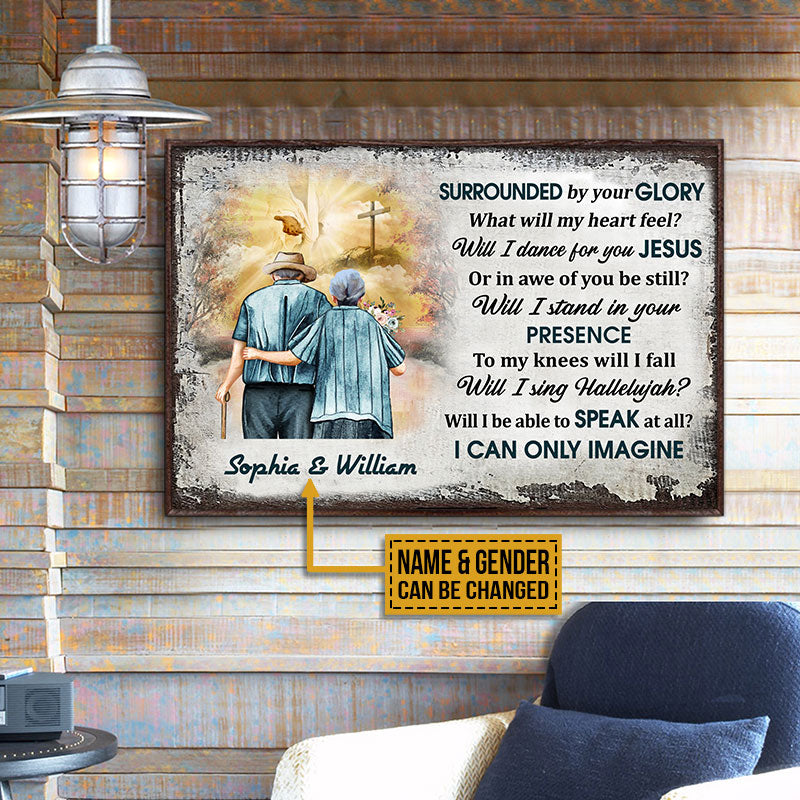 Personalized Christian Old Couple I Can Only Imagine Custom Poster