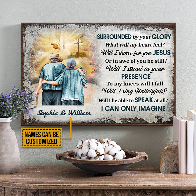 Personalized Christian Old Couple I Can Only Imagine Custom Poster
