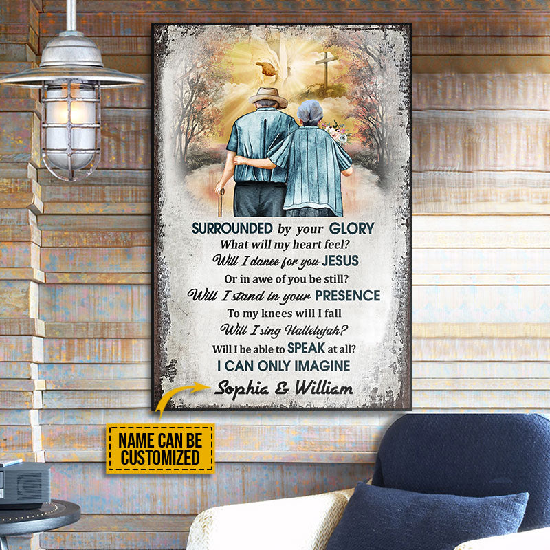 Personalized Christian Old Couple I Can Only Imagine Vertical Custom Poster