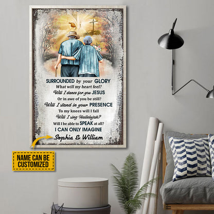 Personalized Christian Old Couple I Can Only Imagine Vertical Custom Poster