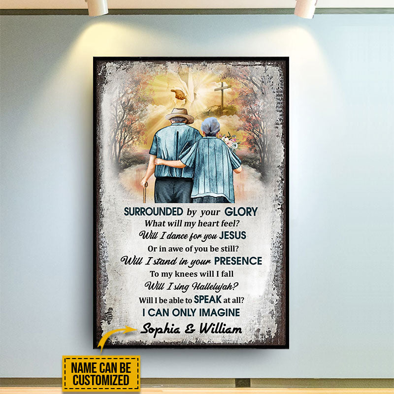 Personalized Christian Old Couple I Can Only Imagine Vertical Custom Poster