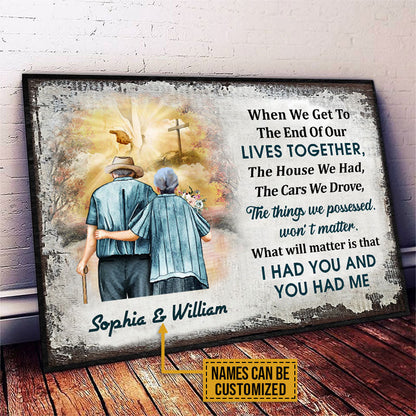 Personalized Christian Old Couple When We Get Custom Poster