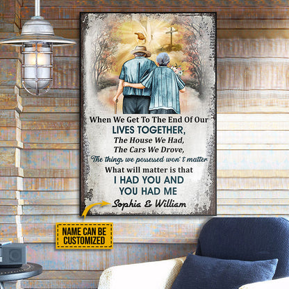 Personalized Christian Old Couple When We Get Vertical Custom Poster