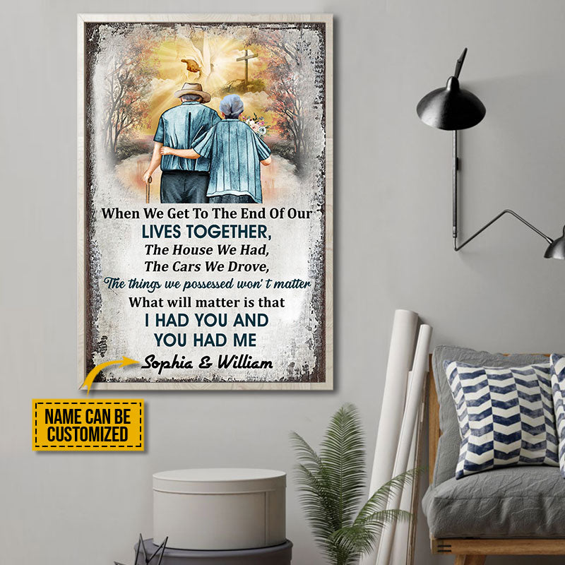 Personalized Christian Old Couple When We Get Vertical Custom Poster