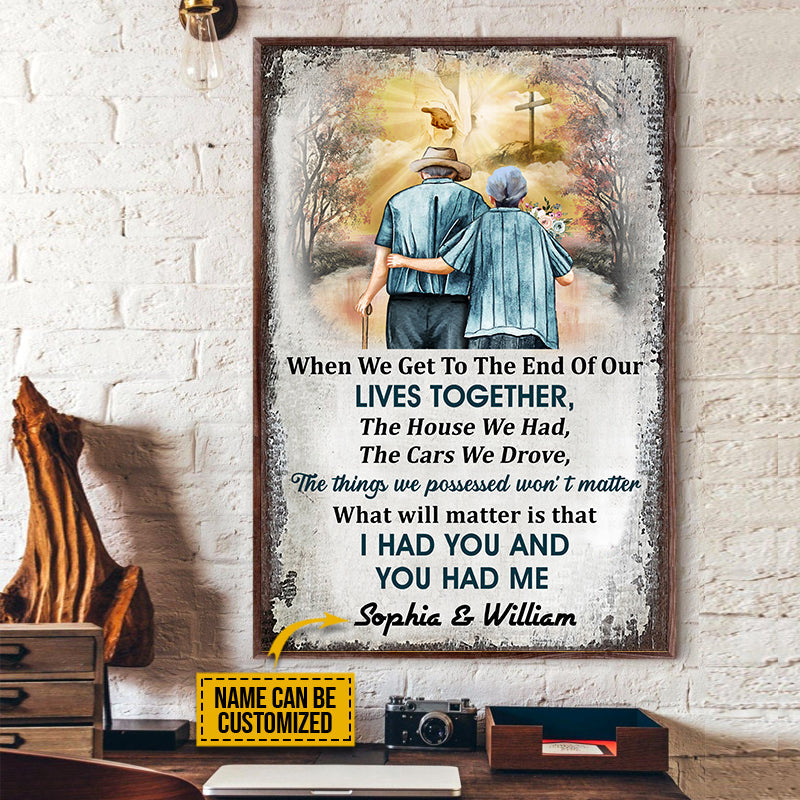 Personalized Christian Old Couple When We Get Vertical Custom Poster