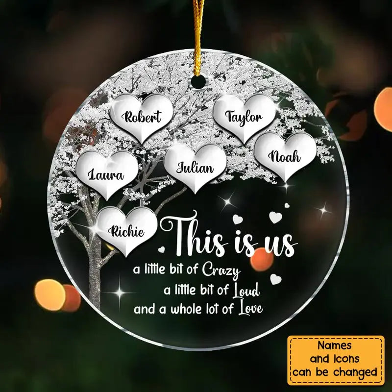 Personalized Christmas Gift For Family Tree This Is Us Circle Ornament Ornament The Next Custom Gift