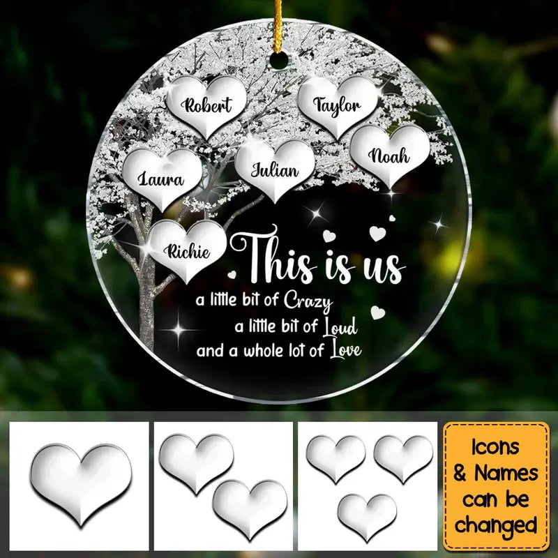 Personalized Christmas Gift For Family Tree This Is Us Circle Ornament Ornament The Next Custom Gift