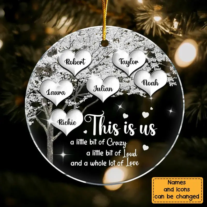 Personalized Christmas Gift For Family Tree This Is Us Circle Ornament Ornament The Next Custom Gift