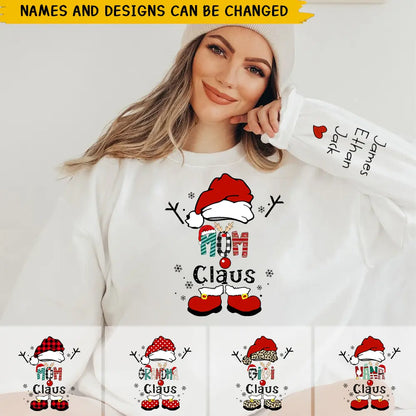 Personalized Christmas Grandma Claus Snowflake Sweatshirt Shirts & Tops The Next Custom Gift