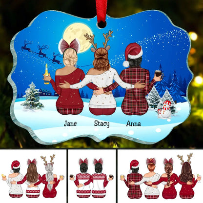 Personalized Christmas Ornament - Sisters Besties Gift Christmas Idea (moon)