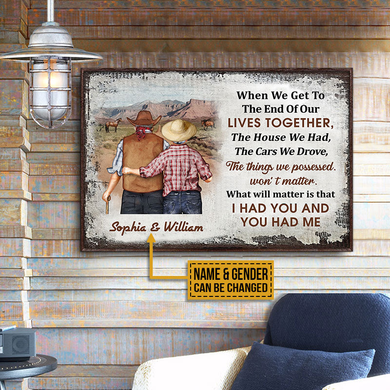 Personalized Country Old Couple When We Get Custom Poster