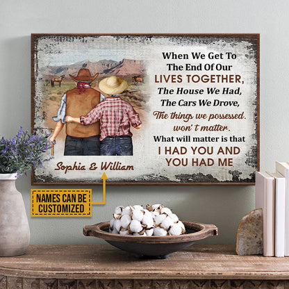 Personalized Country Old Couple When We Get Custom Poster