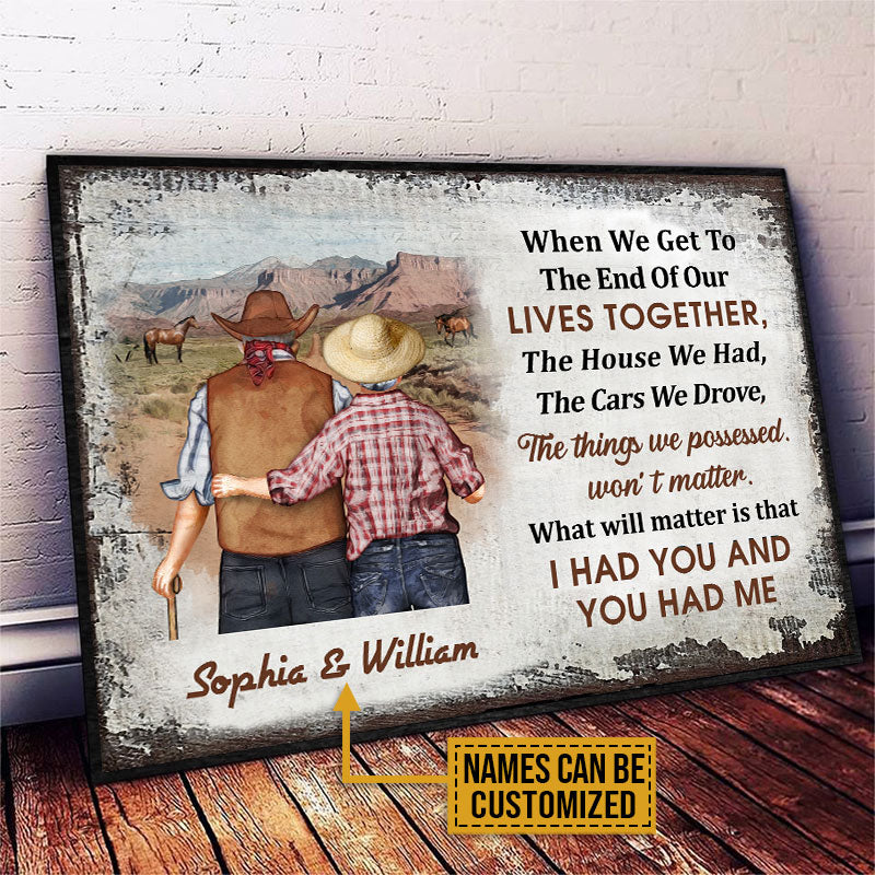 Personalized Country Old Couple When We Get Custom Poster