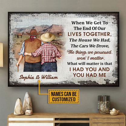 Personalized Country Old Couple When We Get Custom Poster