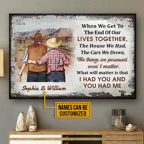Personalized Country Old Couple When We Get Custom Poster