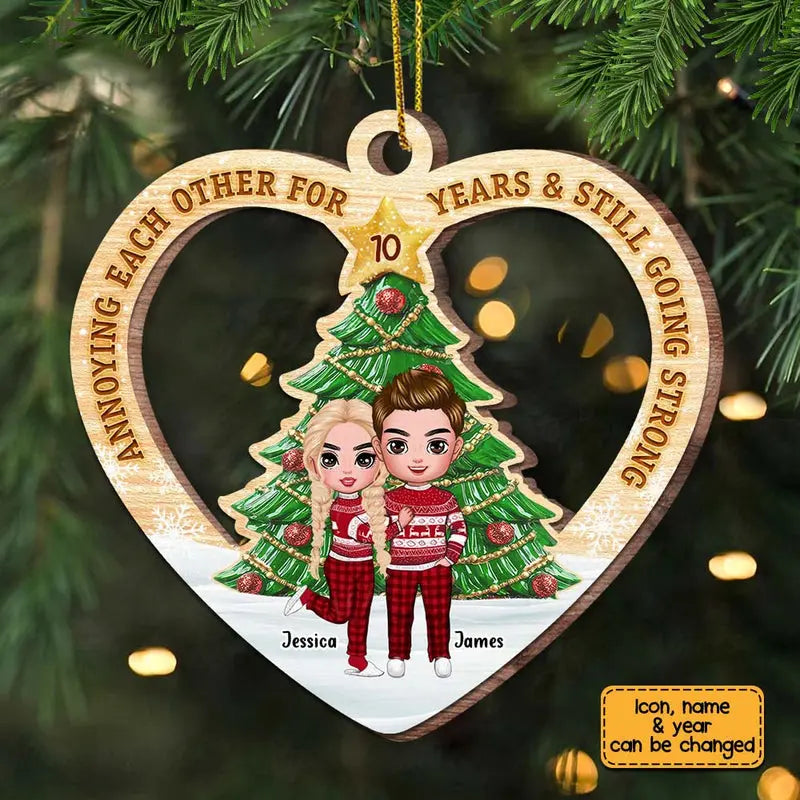 Personalized Couple Christmas Ornament ornament The Next Custom Gift