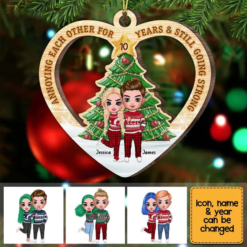 Personalized Couple Christmas Ornament ornament The Next Custom Gift