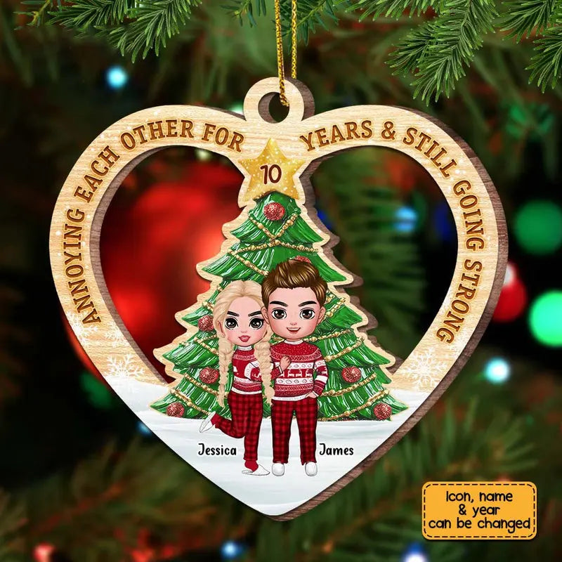 Personalized Couple Christmas Ornament ornament The Next Custom Gift