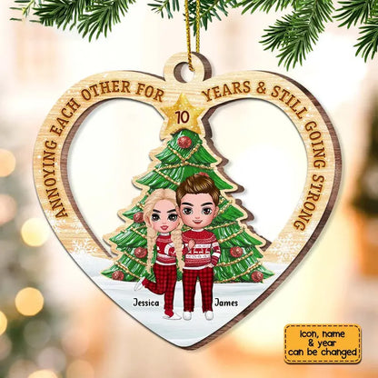 Personalized Couple Christmas Ornament ornament The Next Custom Gift