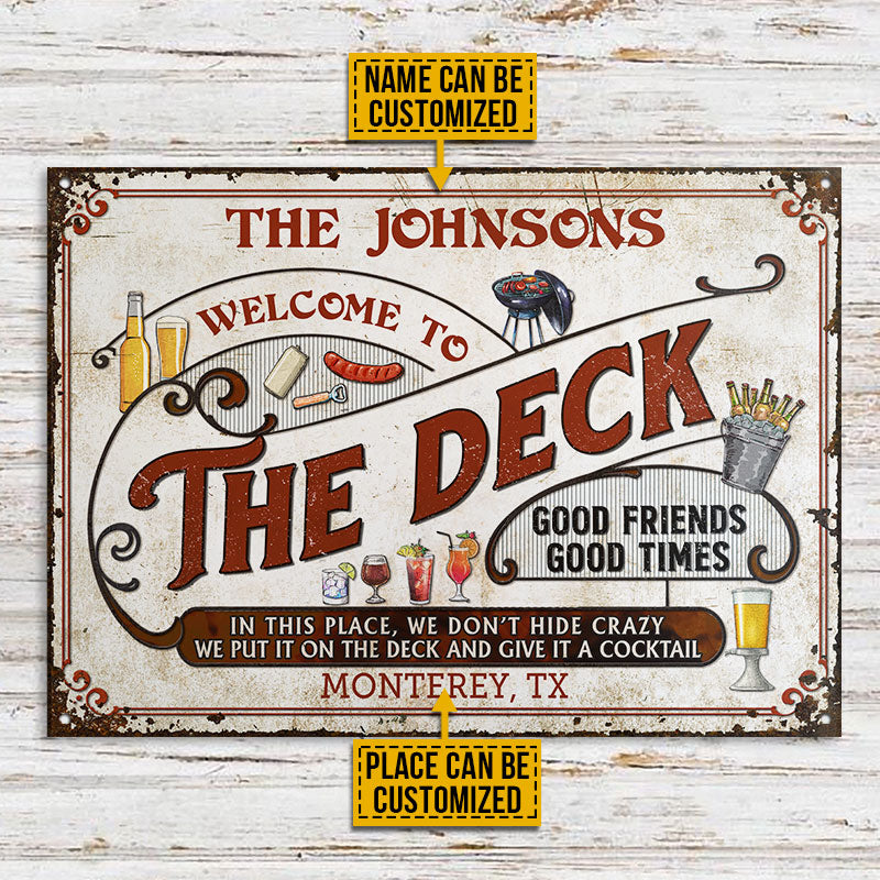 Personalized Deck Grilling Red Don't Hide Crazy Custom Classic Metal Signs