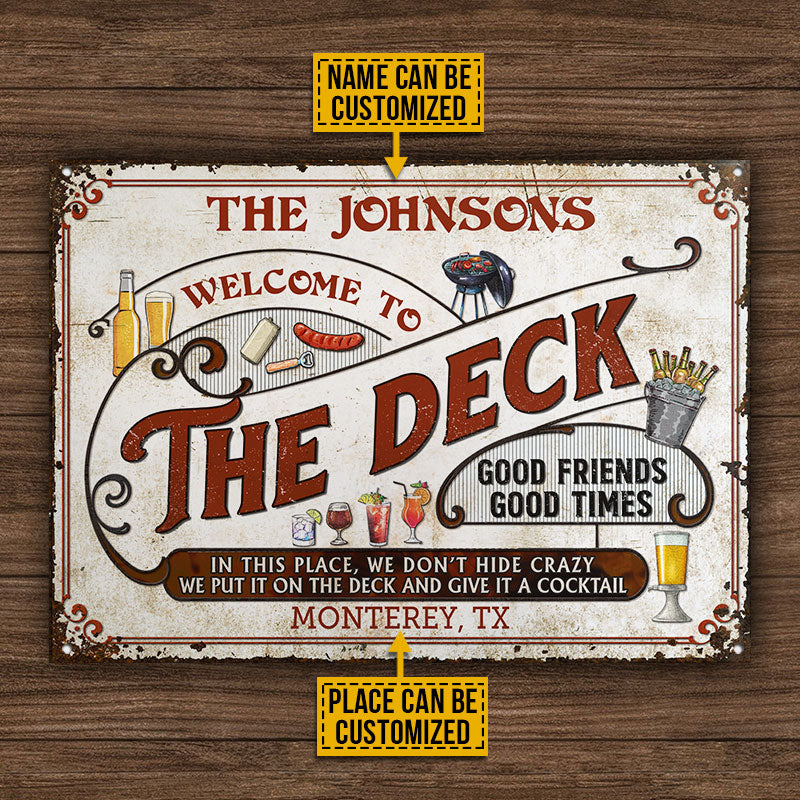 Personalized Deck Grilling Red Don't Hide Crazy Custom Classic Metal Signs