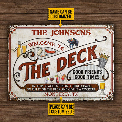 Personalized Deck Grilling Red Don't Hide Crazy Custom Classic Metal Signs