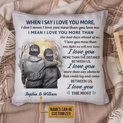 Personalized Family Couple Love You The Most Custom Pillow