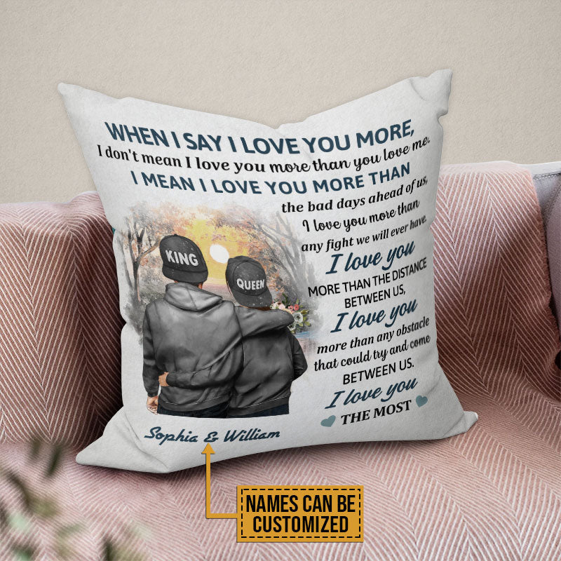 Personalized Family Couple Love You The Most Custom Pillow