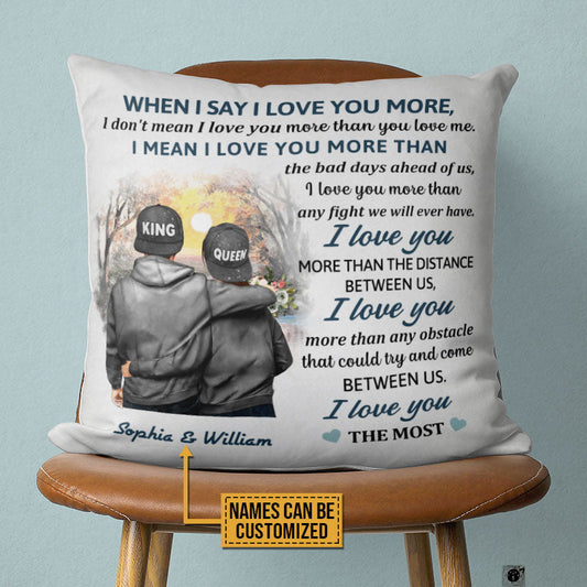 Personalized Family Couple Love You The Most Custom Pillow