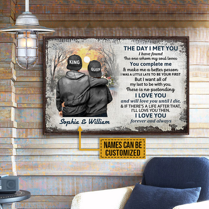 Personalized Family Couple The Day I Met Custom Poster