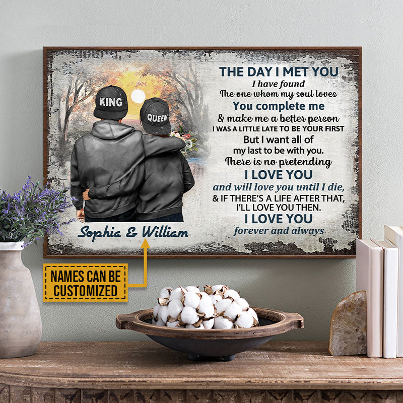 Personalized Family Couple The Day I Met Custom Poster