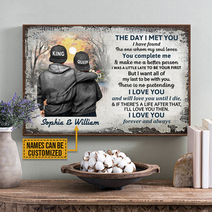 Personalized Family Couple The Day I Met Custom Poster